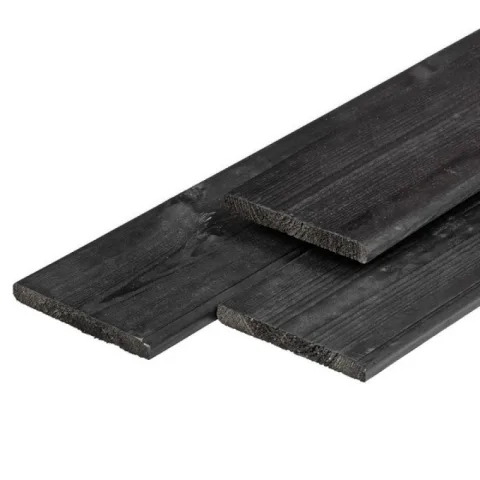 Geïmpregneerd grenen plank - zwart gespoten