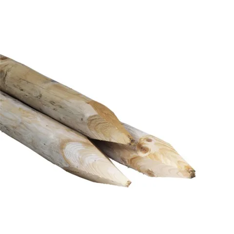 Grenen palen geschild - dia. 6 cm