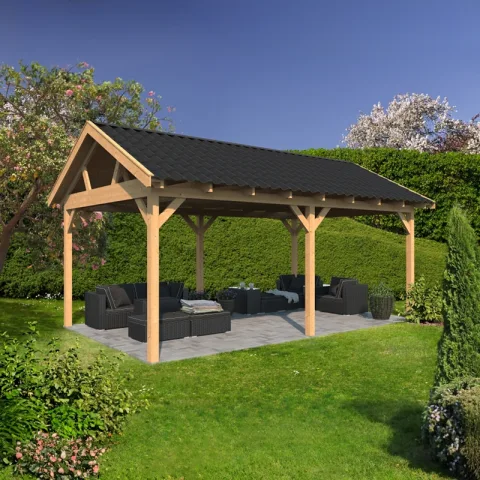 Overkapping 'Hamar XL1' - Douglas - 6,75 x 4,45 m