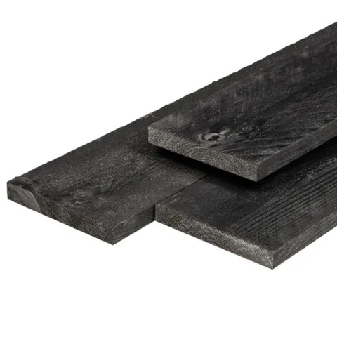 Douglas plank - zwart geïmpregneerd - 1,6 cm dik