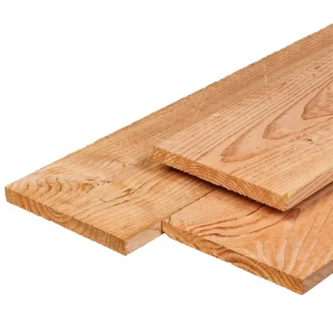 Lariks/Douglas plank - 2,2 cm dik - fijnbezaagd