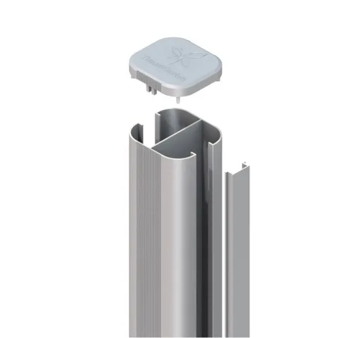 Metalen Gleufpaal 'Basic' - Zilver