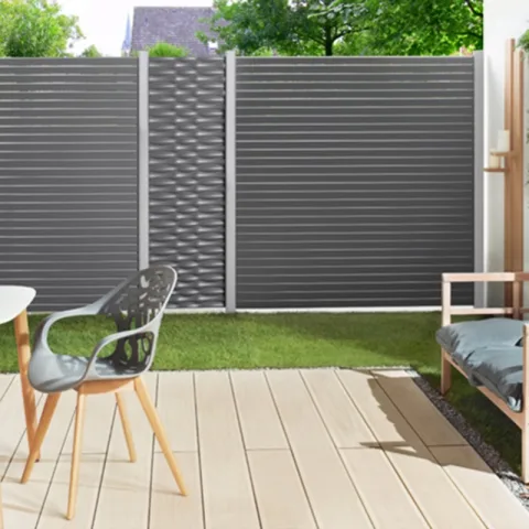 Metalen Tuinscherm 'Rombus' - Antraciet