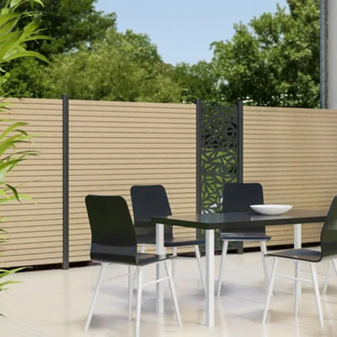 Metalen Tuinscherm 'Rombus' - Lariks