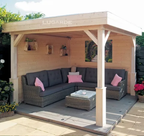 Overkapping 'Tarragona' - Vuren - 3 x 3 m