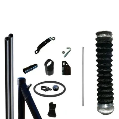 Pakket Tennisdraad Zwart - 150 cm hoog - 25 lm