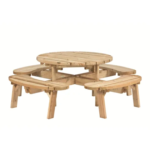 Picknicktafel Rond - Geïmpregneerd