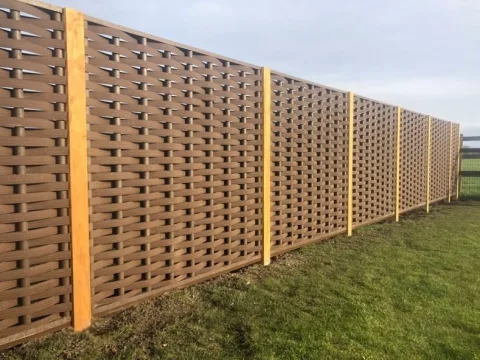 Kunststof Vlechtscherm 'Fiber' - Plat