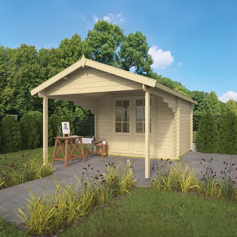 Poolhouse Blokhut 'Georg' - 3 x 5,2 m