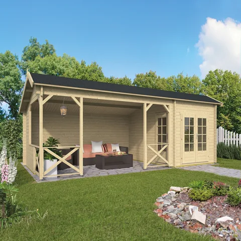 Poolhouse Blokhut 'Kukka' - 7 x 3,5 m