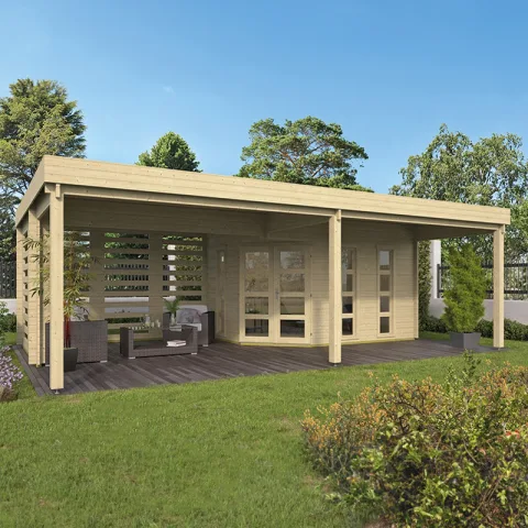 Poolhouse Blokhut 'Oletha' -  7,85 x 5,1 m