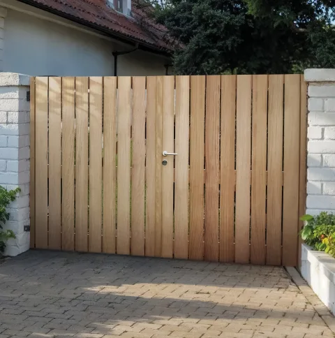 Draaipoort 'Winston' - Iroko/Padouk