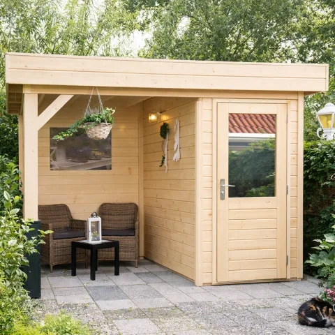 Tuinhuis met overkapping 'Hartley Bay' - Vuren - 3 x 2,4 m