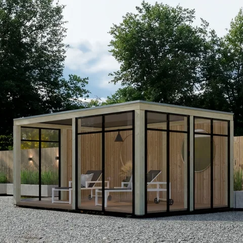 Poolhouse 'Sol' - Lariks - 4,3 x 3,8 m