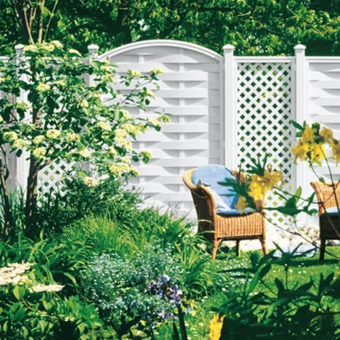 PVC Tuinscherm 'Romo' - Wit
