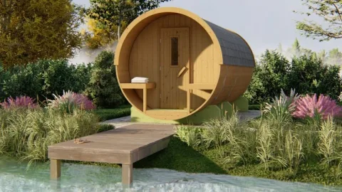 Thermowood Saunabarrel - dia. 2,05 x 4 m