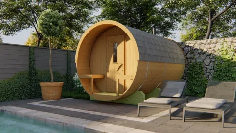 Thermowood Saunabarrel - dia 2,05 x 3,5 m