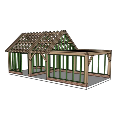 Eiken Gebinte 'Sevran' - 9 x 4 m