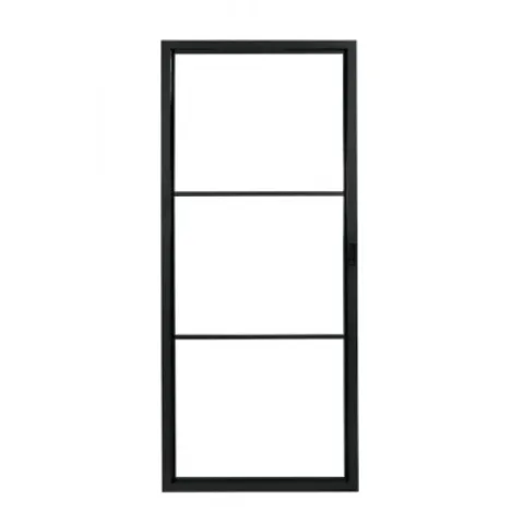 Stalen schuifdeur - 95,7 x 209,5 cm - zwart