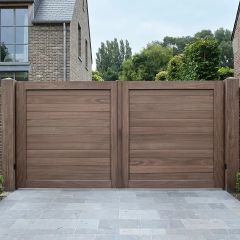 Draaipoort 'Statford' - Naaldhout/Iroko/Padouk