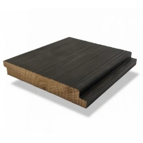 Thermowood Z-profiel - geborsteld - zwart