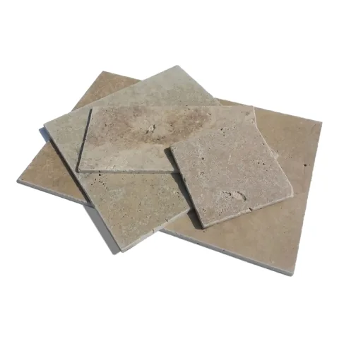 Travertin terrastegel mix nuance - Verouderd - 60 x 40 cm