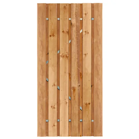 Grenen Tuinpoort Bruin - ijzeren frame