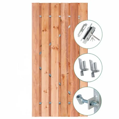 Red Class Wood Tuindeur - ijzeren frame
