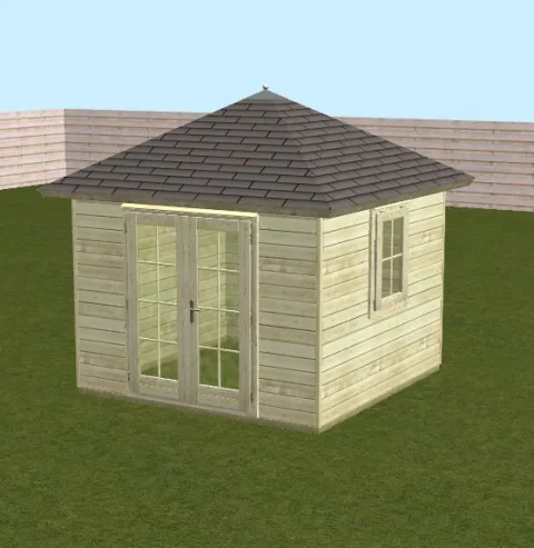 Tuinhuis 'Berre' - Vuren - 3 x 3 m