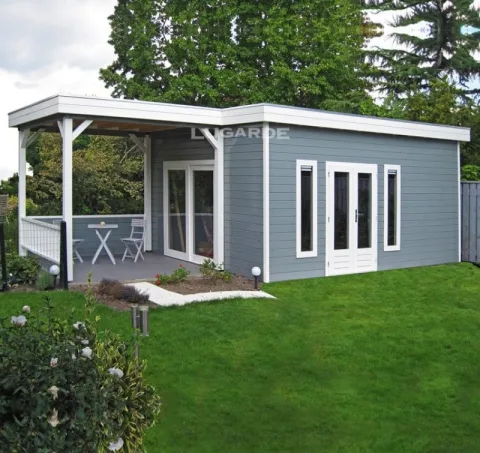 Tuinhuis met overkapping 'Luca' - Vuren - 8,4 x 4,2 m