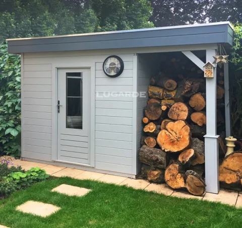 Tuinhuis met overkapping 'Noah' - Vuren - 3,6 x 1,8 m