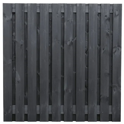 Vuren Tuinscherm zwart - 'Stuttgart'