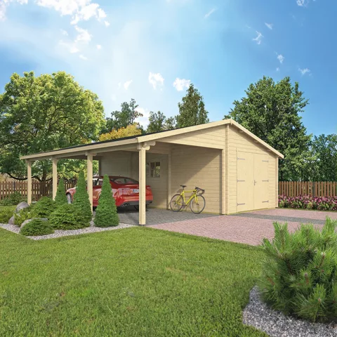 Garage/Carport 'Berggren' - 7,65 x 8,3 m