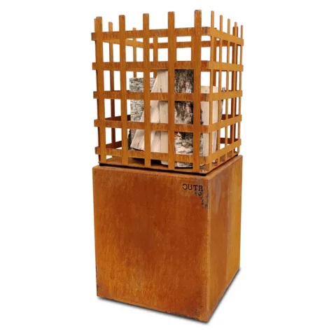 Vuurkorf op block - 120 cm hoog