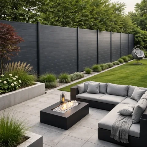 Composiet Plankenscherm 'Premium' - Anthracite black