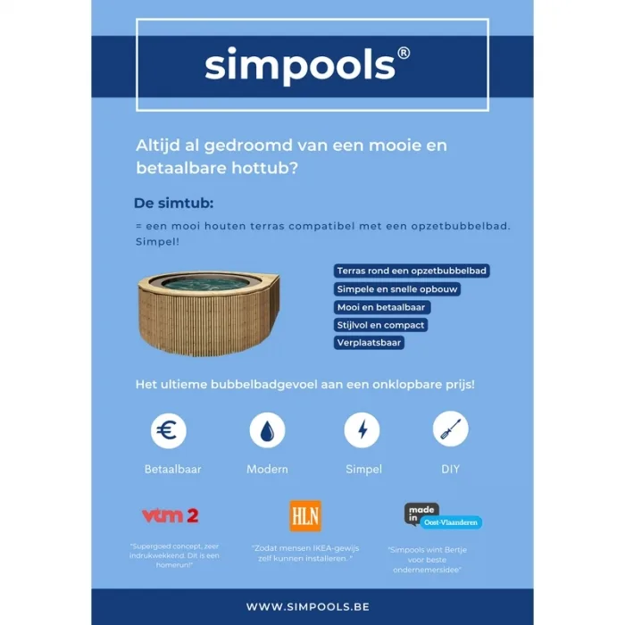 Simtub 4 - Houten omkadering met hottub