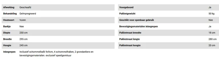 Aanbouwschommel Robin / Armin