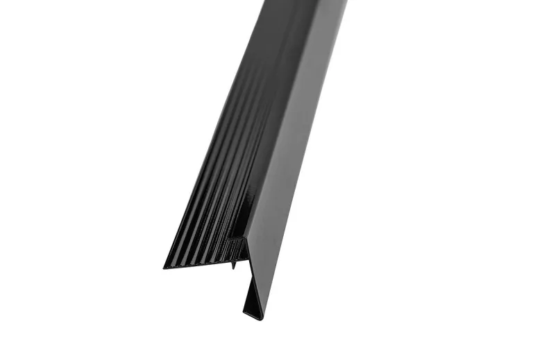 Aluminium daktrim recht - Zwart