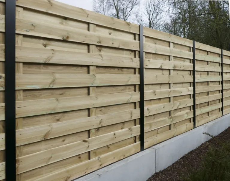 Aluminium Gleufpaal 'Alu-wood' - 48 mm