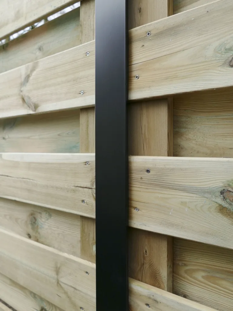 Aluminium Gleufpaal 'Alu-wood' - 48 mm