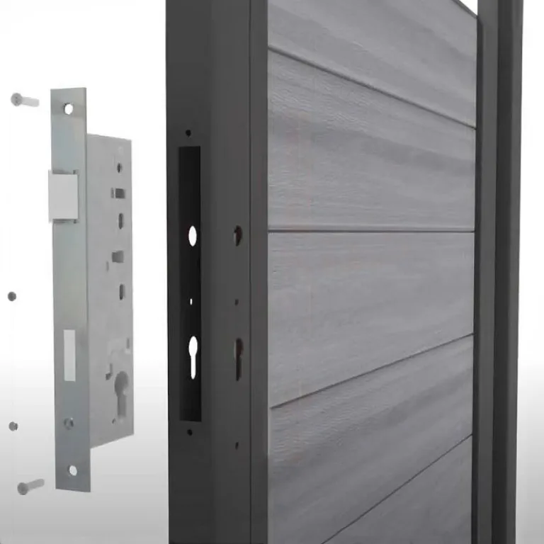 Aluminium poort 'Squadra' - antraciet