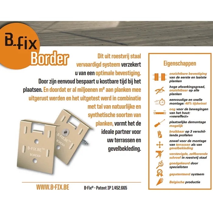 B-fix Border clips - incl. schroeven