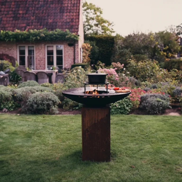 BBQ Plancha Cortenstaal - Gesloten - dia. 100 cm