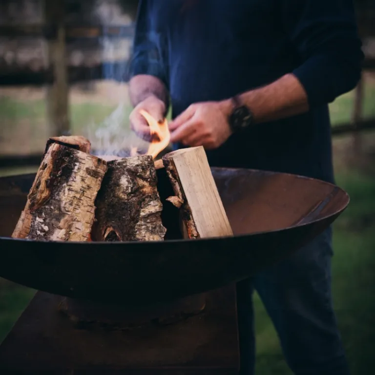 BBQ Plancha Cortenstaal - Gesloten - dia. 100 cm
