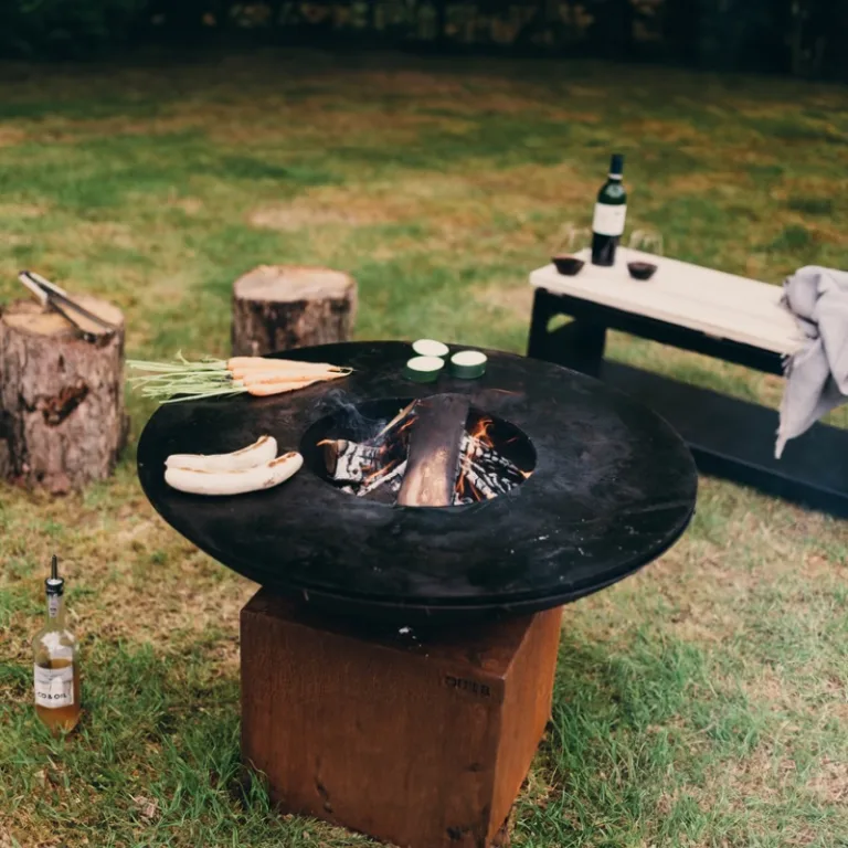 BBQ Plancha Cortenstaal - Laag  - dia. 80 cm