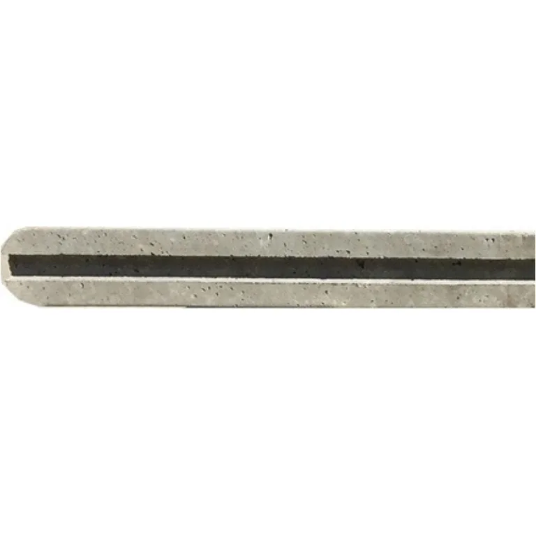 Gleufpaal Beton-grijs - Afgerond - 30 mm