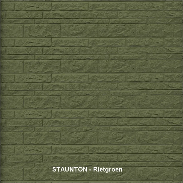 Betonscherm kleurafwerking - Rietgroen