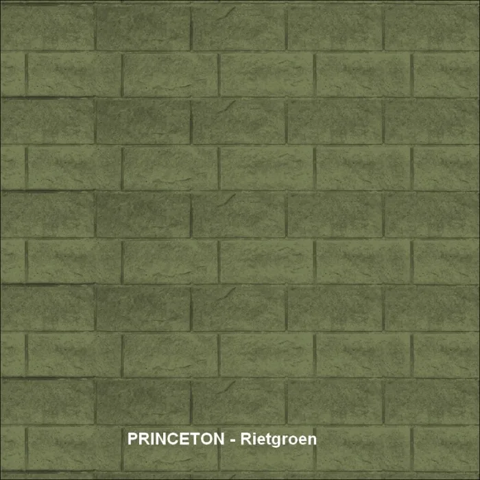 Betonscherm kleurafwerking - Rietgroen
