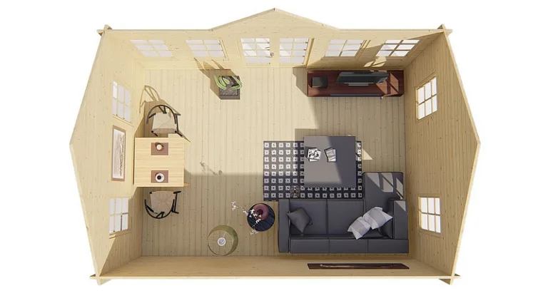 Blokhut 'Clockhouse Trevor' - Vuren - 5,5 x 4 m