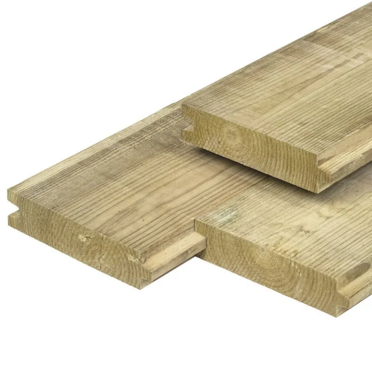 Geïmpregneerd grenen blokhutplank - 4 cm dik